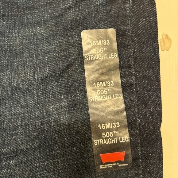 Levis 505 Midrise Straight Leg Jeans 16M/ 33 - Picture 5 of 8